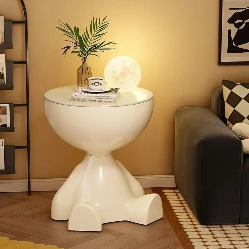 Bàn Cà Phê Nhỏ Phong Cách Kem Sáng Tạo Xu Hướng, Thiết Kế Đẹp Mắt, Bàn Bên Đầu Phẳng, Thích Hợp Cho Sofa Căn Hộ Nhỏ Bàn Đầu Giường Siêu Hẹp, Bộ Sưu Tập 10.000 Người