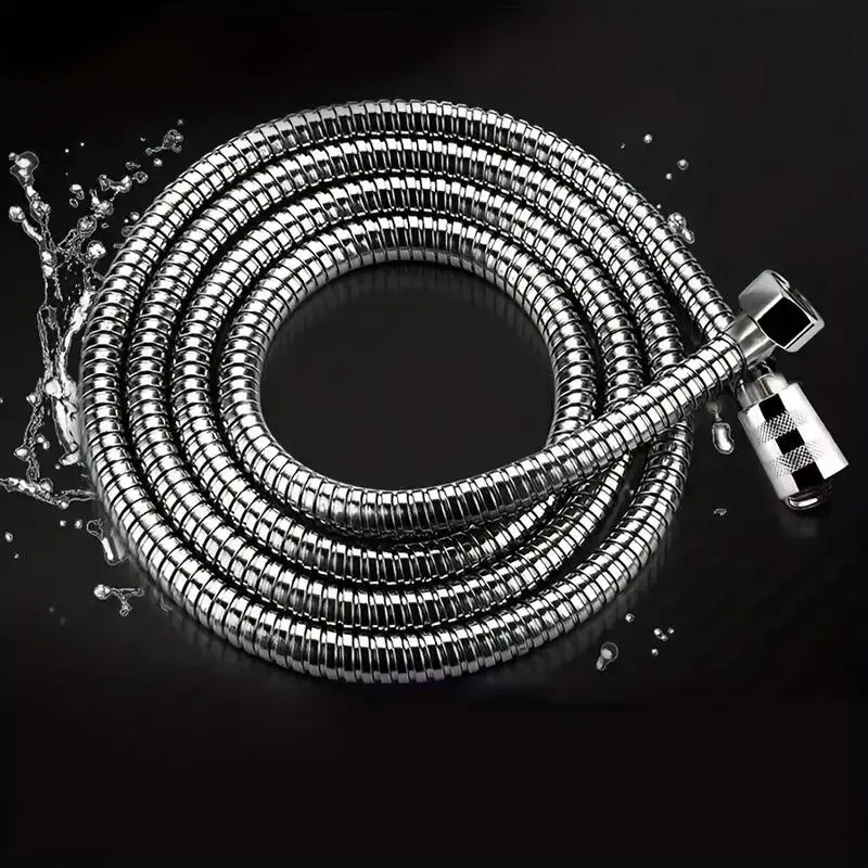 Stainless Steel Shower Hose, 1 Count Anti-kink & Leak-proof Shower Tube, High Pressure Resistance Shower Hose, Easy DIY Replacement Shower Equipment