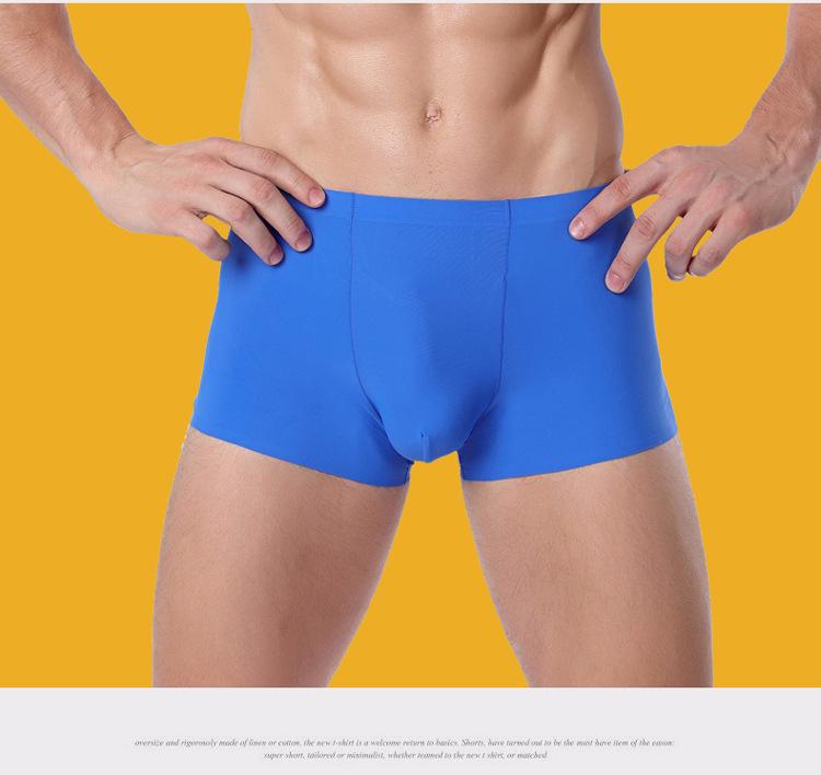 Product Introduction of Quần Lót Nam, Quần Boxer Lụa Lạnh Thiết Kế Liền Mạch, Quần Đùi Boxer Mỏng, Thoáng Khí, Thích Hợp Cho Mùa Hè, Bán Buôn 25
