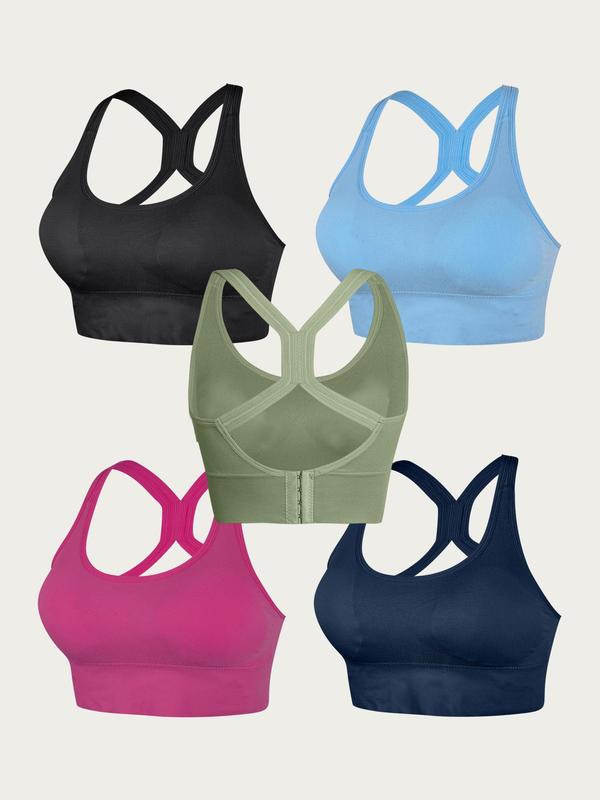 Women's Solid Wireless Bralette, Breathable Comfortable Backless Bra, Ladies Sportswear for Indoor Outdoor Wear, Women's Lingerie for Daily Wear 6