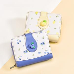 Wallets Dompet Wanita, RizeFlux, Cetakan Buah Menyegarkan, Beg Bawa Kad Kredit, Dompet Syiling Perempuan Berzip Selempang