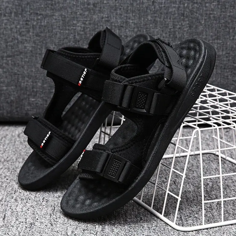 Dép sandal unisex nam nữ học sinh Đế Mát Xa đi cực bền êm chân chống trượt tốt thời trang ulzzang Hàn Quốc Cao Su Đế Bằng