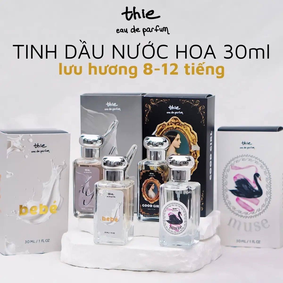 (Cao Cấp - Tặng 1C Test 2Ml) Tinh Dầu Nước Hoa Thie Parfum 30Ml, Thơm 8 - 12H Perfume