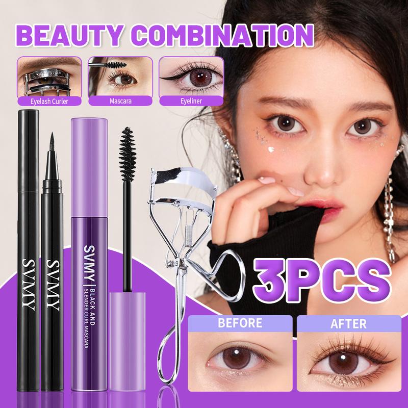 Product Introduction of 【Local Delivery】SVMY Waterproof Eye Black&long-lasting Black Eyeliner Pen&mascara Curler Light Eye Makeup 1PCS/3PCS SET 10