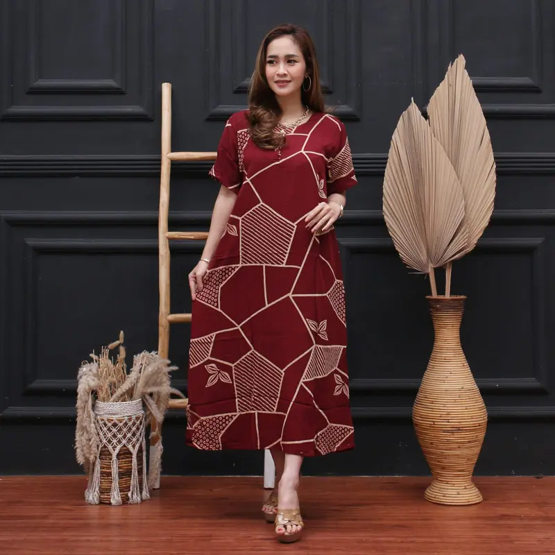 Daster Terkini Daster Harian Motif Bata Daster Murah (Naela Batik) Bisa Cod Busui Panjang Rayon 4