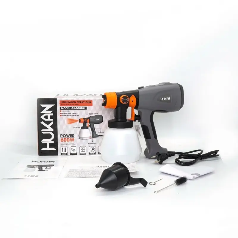 Máy phun sơn điện HUKAN G1-SG098j, 600w, Bình 1000ml, Dây điện dài 3m 1