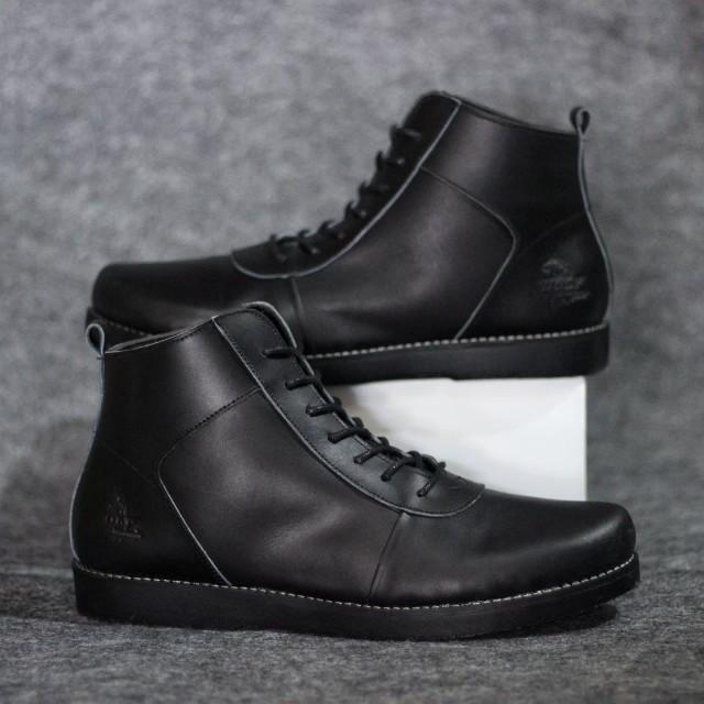 COD[BAYAR DI TEMPAT] Sepatu Pria Murah Semi Boots 100% Kulit Sapi Asli Kerja Kantor Gaya Kasual