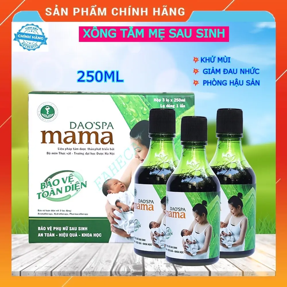 Xông tắm cho mẹ sau sinh DAO'SPA MAMA chính gốc Dao đỏ, Đại học Dược HN - DK Pharma - 250ml/chai - Chính hãng