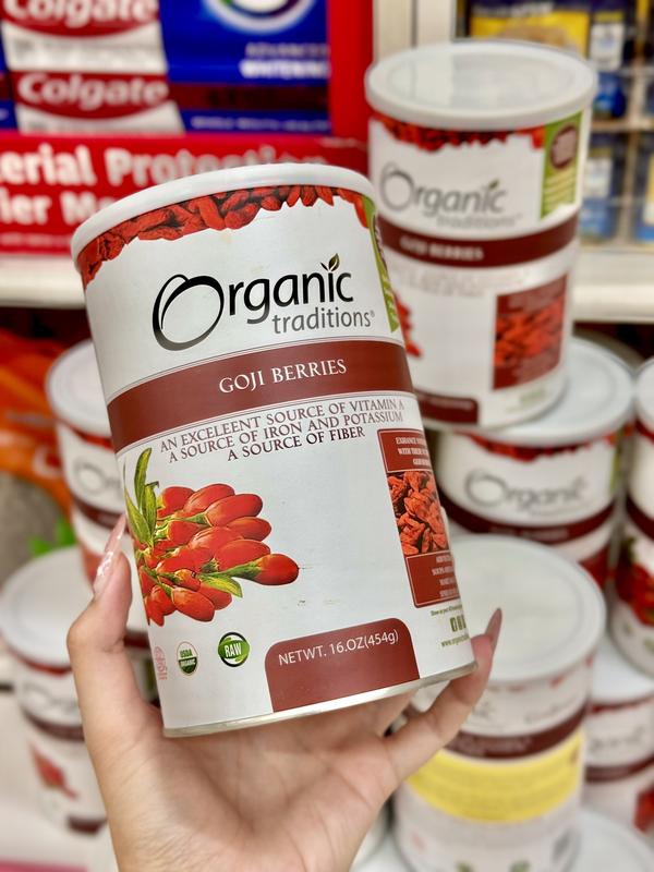 Kỷ Tử Khô Organic Traditions Nhập Khẩu Mỹ - Kỷ Tử Đỏ Hữu Cơ Sấy Khô Hộp 454gr