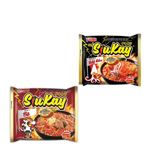Mì SiuKay Vị Bò/Hải Sản Gói 128gr mì  cay