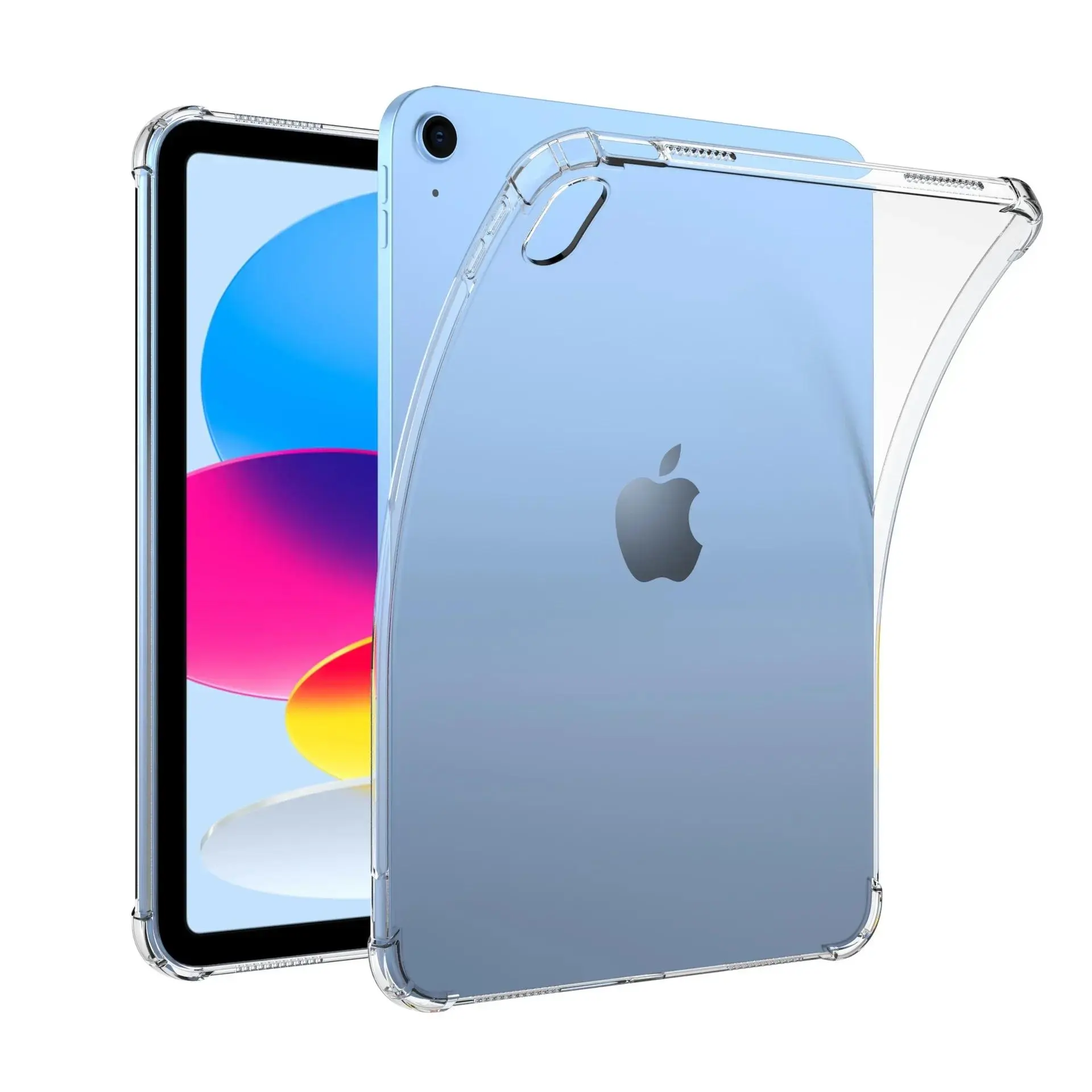 2024 I Pad Silicone Case For Apple iPad 9.7 10.2 10.9 2th 3th 4th 5th 6th 7th 8th 9th 10th Generation Flexible Transparent Cover ipad mini 7 th ipad pro 11 2024