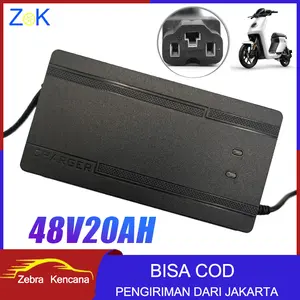 Charger Baterai Aki Motor Elektrik Berkualitas 48V 20AH / Cas Aki Motor / Cas Aki Motor Portable / Cas Praktis Aki Motor / Charger Sepeda Listrik Scooter Elektrik 48V 20AH / Charger Baterai Aki Motor Skuter Elektrik 48V 20AH