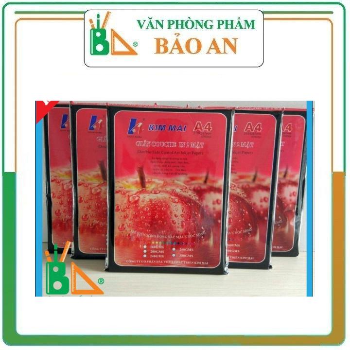 Giấy In Ảnh 2 Mặt Bóng - Giấy Couche In Ảnh Kim Mai - Giấy A4 Camera Phụ Kiện