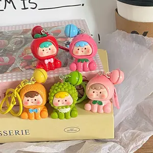 Aksesoris Gantungan Kunci Karakter Buah - Dengan Lonceng, Ide Hadiah Unik untuk Pacar/Sahabat