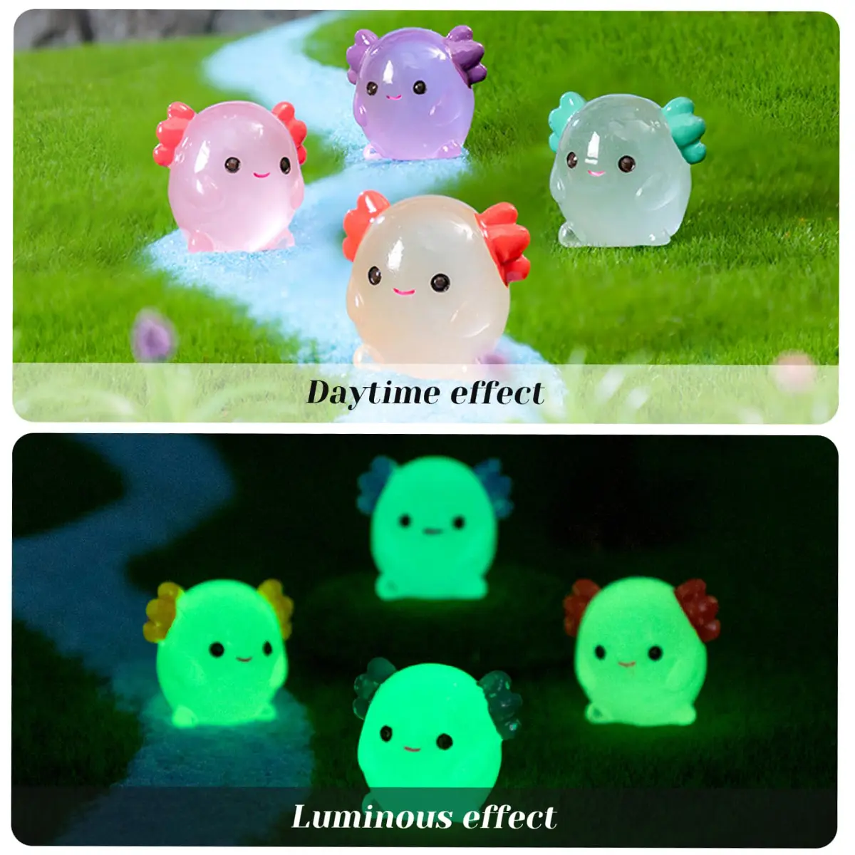 Micro Landscape Creative Luminous Hexagonal Dragon Animal Doll Gardening DIY Decoration Accessories Small Ornaments - 1 Piece