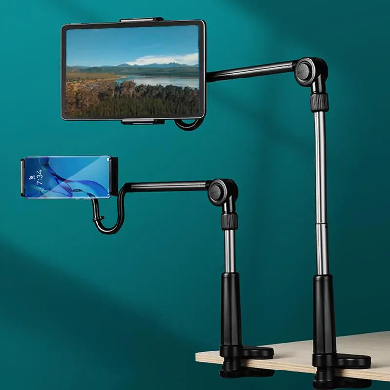 Adjustable Tablet Phone Stand, Rotatable Desktop Bedside Stand, Foldable Table Stand For Apple Android Phone Tablet, Tripod Head, Electronics Accessories 0