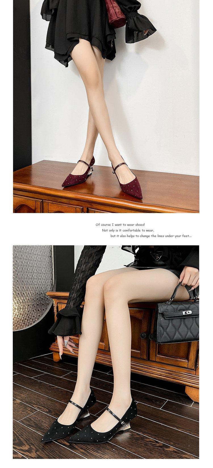 Product Introduction of Sexy women's high heels Pointed rubber buckle 14