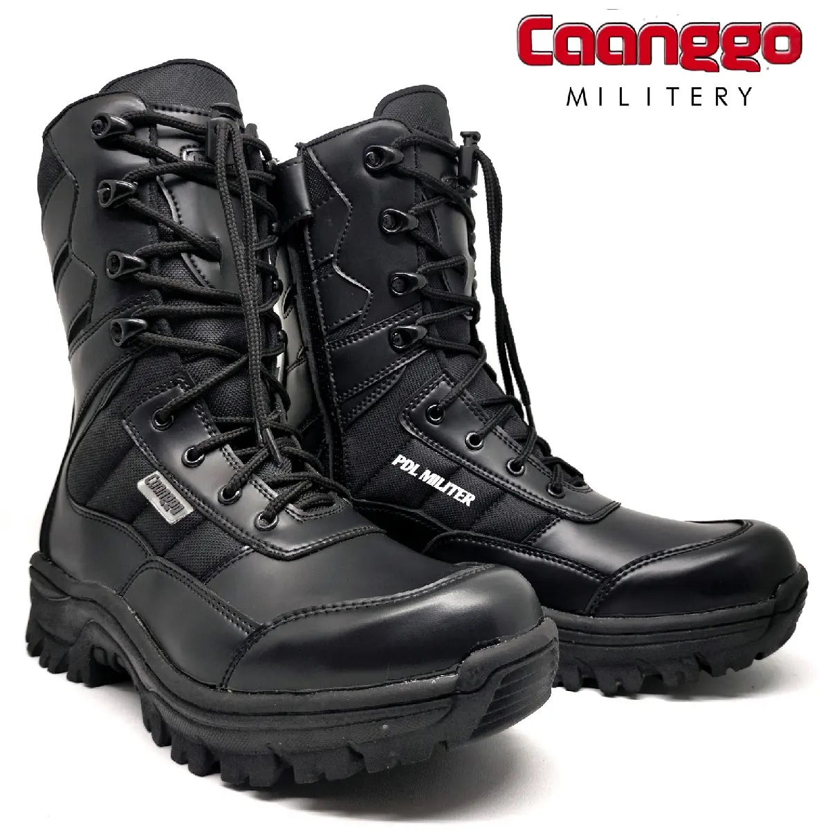 Sepatu pdl tni polri dan security terbaru 2023 tinggi 8 inc ujung besi