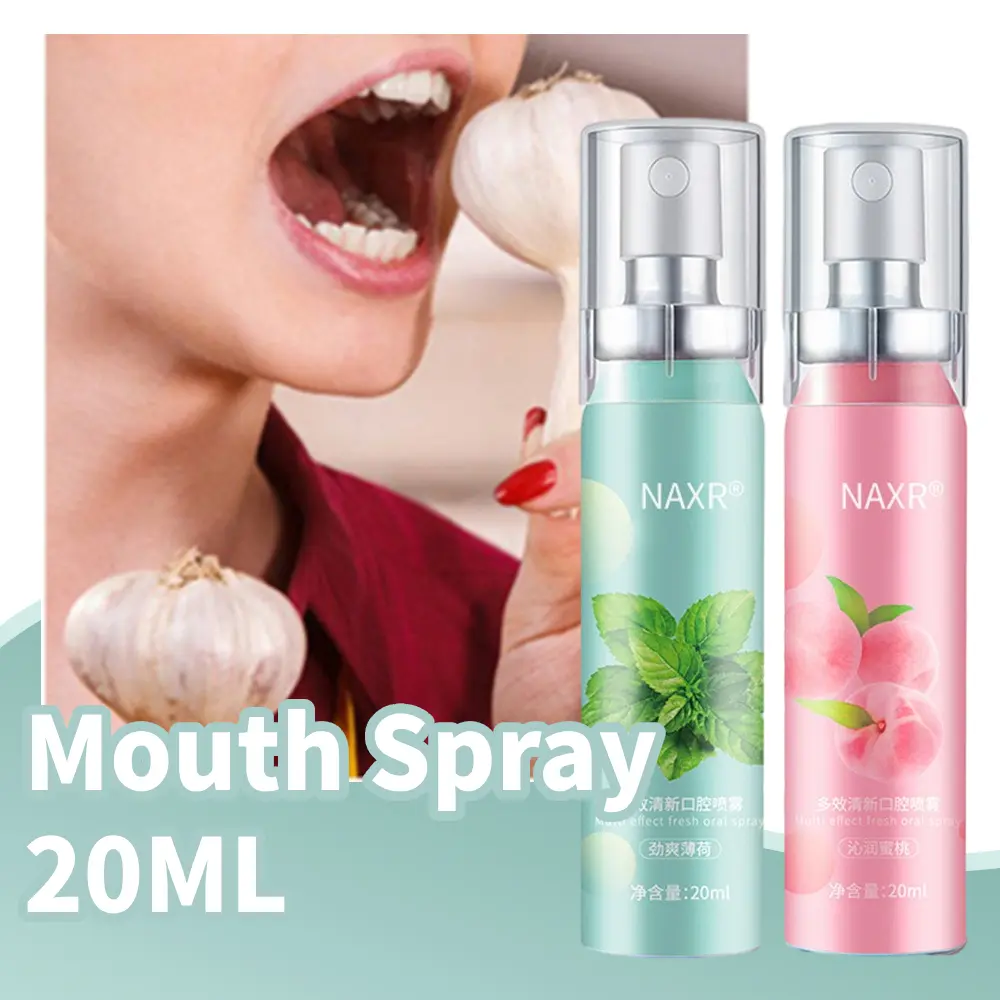 Semburan mulut mudah alih, 20ML, untuk nafas berbau, pudina, pic, penyegar udara, tahan lama, segar penyegar  mulut