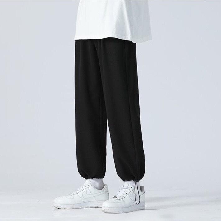 Quần jogger thể thao nam nữ bó chun rút gấu ulzzang unisex