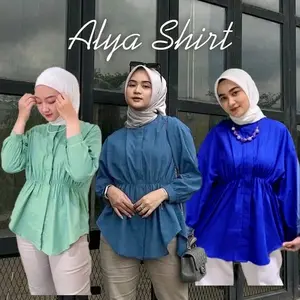 Kemeja Katun Polos Paket Hemat 100rb 3 Warna Random