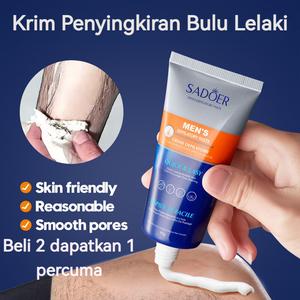 Krim penyingkiran rambut lelaki khas untuk muka, penyingkiran lembut janggut, janggut dan sisa janggut, boleh digunakan di seluruh badan tanpa meninggalkan bintik hitam, licin, bersih, penyingkiran akar Body Care Hair Hair Removal Wax  Beli 2 dapatkan 1