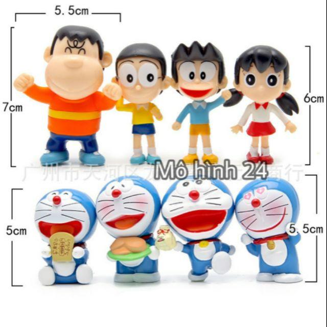 combo nhân vật trong phim Doraemon set Nobita Chaien Xeko Xuka Mô hình đồ chơi Doremon Jaian Shizuka suneo đô rê mon