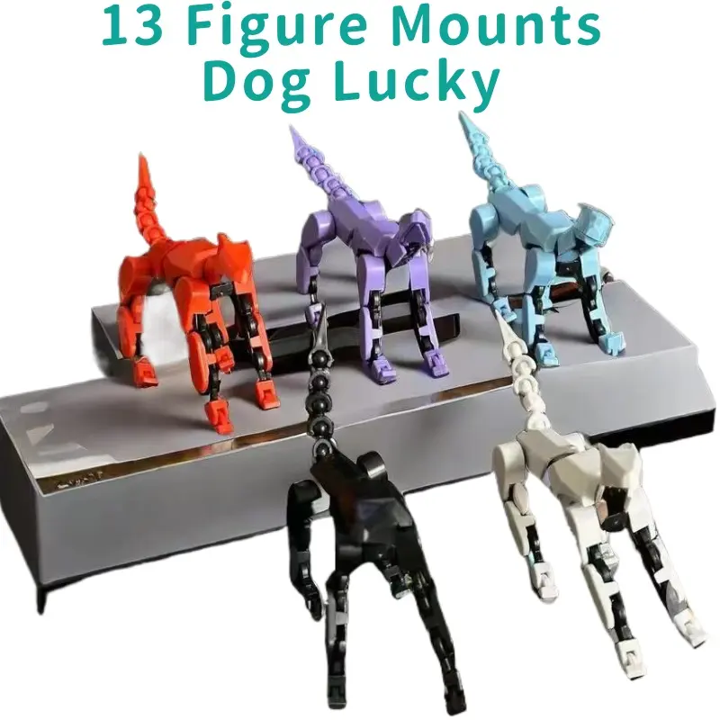 Vinnatsu 13 Figure Mounts Dog Lucky /Dummy 13 Figure Mounts Anjing Bersendi DIY Action Figure 3D Robot Bisa Berpose/13 Tokoh Gunung Anjing Bertuang 0