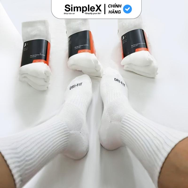 [SimpleX] Tất Vớ THỂ THAO DRI-FIT Cổ Cao, Cổ Trung, Cổ Thấp Cotton, Thoáng khí, chống hôi chân, co dãn 4 chiều Menswear | PSMDR01 Sport Tập Thể Dục / Yoga