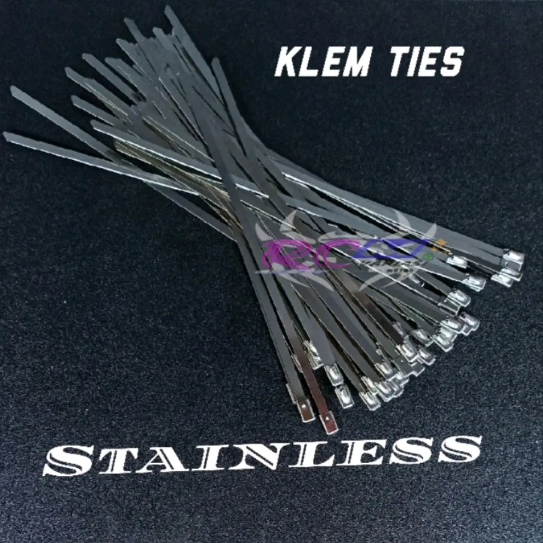Klem Ties wrap knalpot stainless Anti karat kabel tali pengunci pengikat Berkualitas