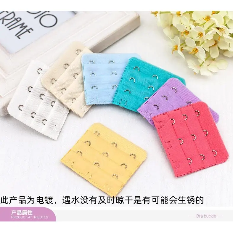 [SILKELLE]Bra Extender Underwear Extension Buckle Growth 5cm Bra Back Match 3 Rows 3 Buttons Hook and Eye Closure