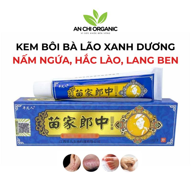 Combo Kem Bôi Nấm Ngứa Hỗ Trợ Hắc Lào, Vẩy Nến, Á Sừng, Lang Ben Bà Lão Xanh Dương 15g