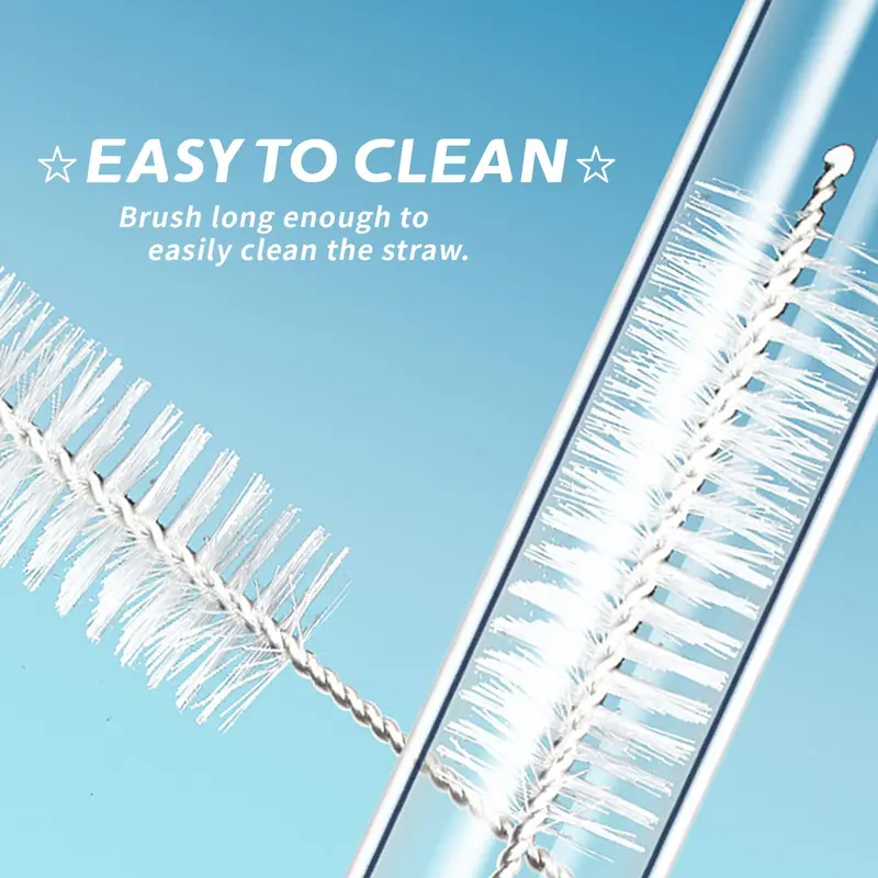 Reusable Glass Straws with Cleaning Brush, 4 Counts Bow Design Drinking Straws, Drinking Accessories for Smoothie, Juice, Ice Coffee and Cocktail 2