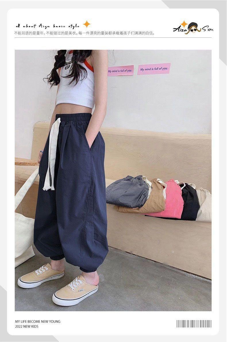 Product Introduction of Stylish Girls' Wide-Leg Cargo Pants - Ultra Comfy, Loose Fit, Perfect for Spring & Summer, Casual Outdoor Activities, Travel, and Daily Wear 2