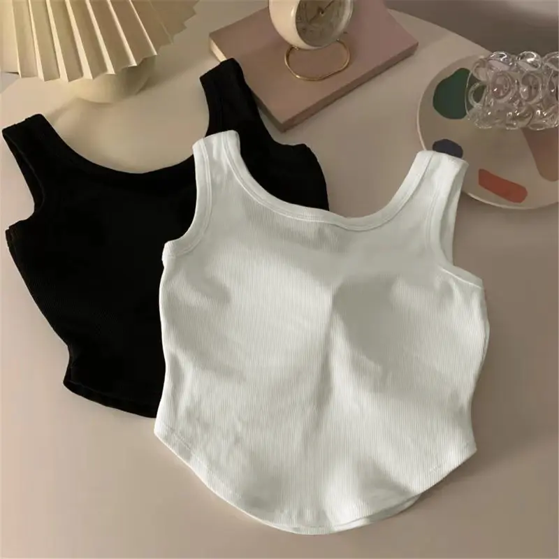 Áo Yếm, Thời Trang Đơn Giản, Có Đệm Áo Ngực, Áo Crop Top Hàng Ngày, Mềm Mại Và Thoải Mái, Áo Nữ, Áo Vest Không Dây, Thích Hợp Cho Bé Gái Mặc Hàng Ngày, Áo 3