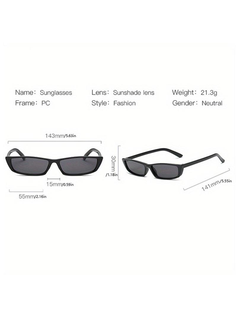 Product Introduction of Unisex Vintage Simple Style Sunglasses (1 Pair), Trendy Casual Flat Top Sunglasses for Everyday Use, Retro Fashion Accessories for Outdoor Activities 8
