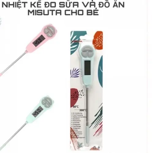 ￼Que đo nhiệt độ, nhiệt kế pha sữa cho bé, an toàn, tiện ích MS02 0