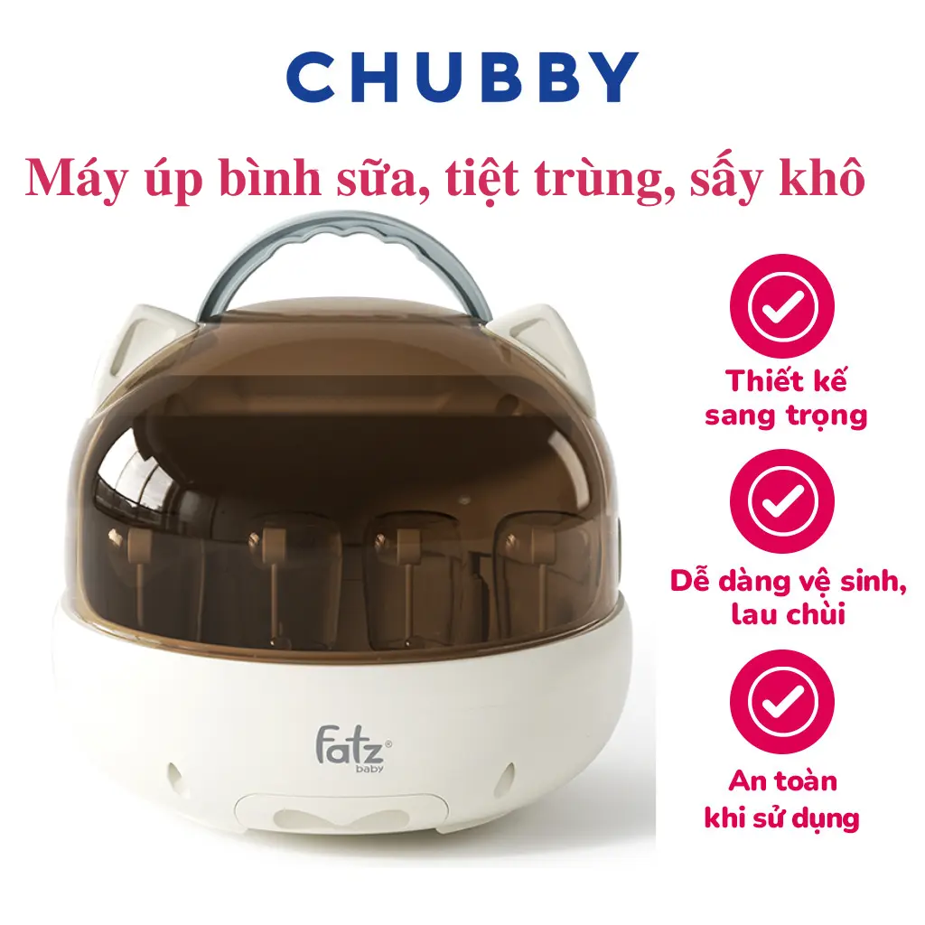 MÁY ÚP BÌNH SỮA TIỆT TRÙNG UVC SẤY KHÔ & BẢO QUẢN - TIDY 1