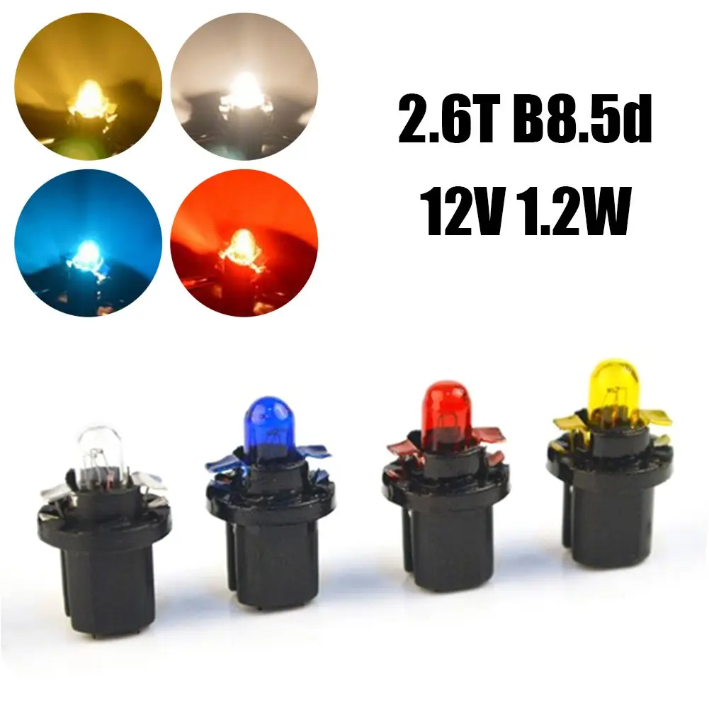 【Advanced Design】Car Halogen Bulb B8.5D 286T T5 Clear Glass White Yellow Blue Instrument Light