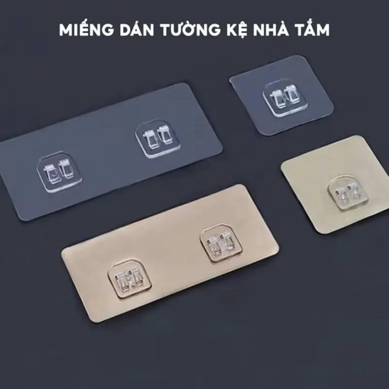 Miếng Dán Tường Kệ Góc Siêu Dính, Miếng Dán Thay Thế Kệ Hình Chữ Nhật Kệ Góc Nhà Tắm