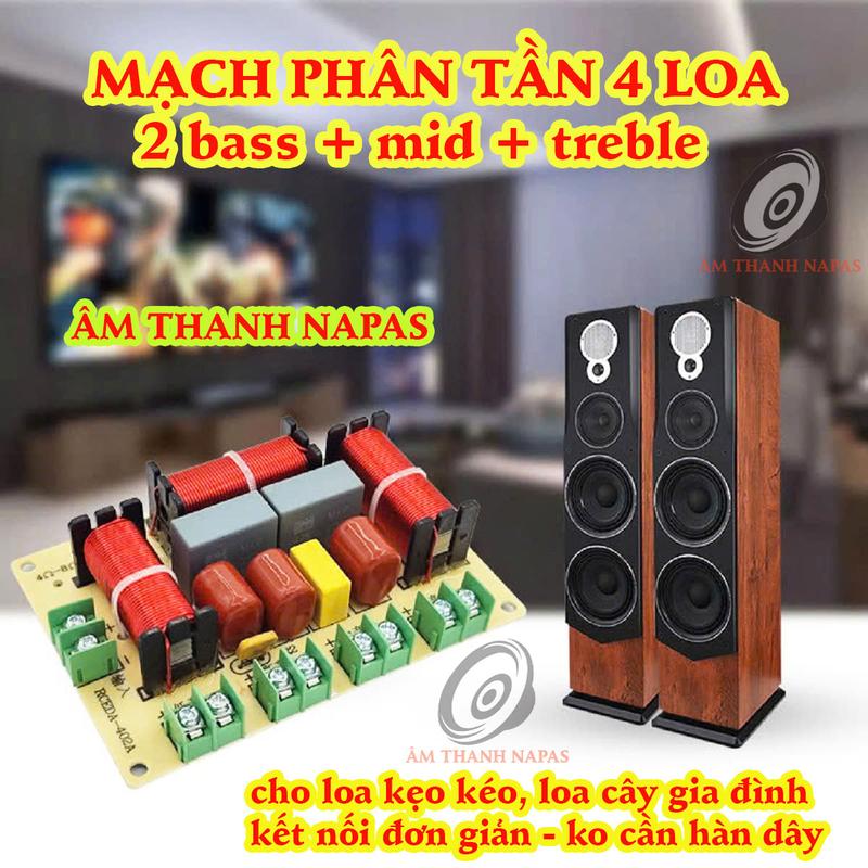 BỘ 2 MẠCH PHÂN TẦN LẮP 2 BASS 1 TRUNG 1 TRÉP RCEDA402A - CHUYÊN LOA KÉO VÀ THÙNG LOA GIA ĐÌNH - PHÂN TẦN 4 LOA