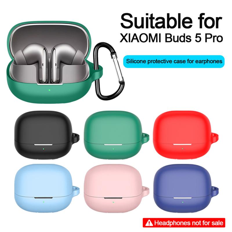 Vỏ Tai Nghe, Iincthe, Chống Sốc, Làm Bằng Silicon, Ốp Bảo Vệ Tai Nghe, Nhiều Màu, Chống Bụi, Thích Hợp Cho Xiaomi Buds 5 Pro, Bán Chạy Với móc khóa vòng,