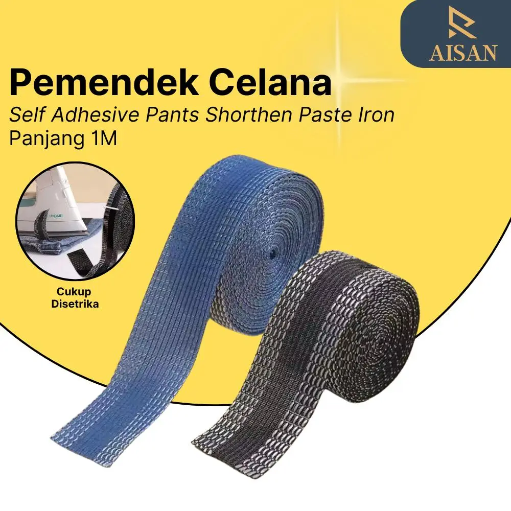 Lem Jeans 1M Pemendek Celana Jeans Tanpa Jahit Ukuran 100CM Katun