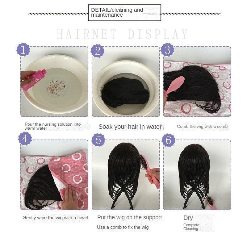 Product Introduction of Middle-Aged and Elderly Women's Fashion Wig Women's Short Hair Simulation Hair Hair Cover Full-Head Wig Natural Wig Mom 19