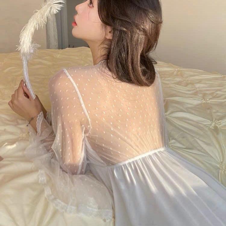 Váy ngủ dáng dài tay xoè tiểu thư 7