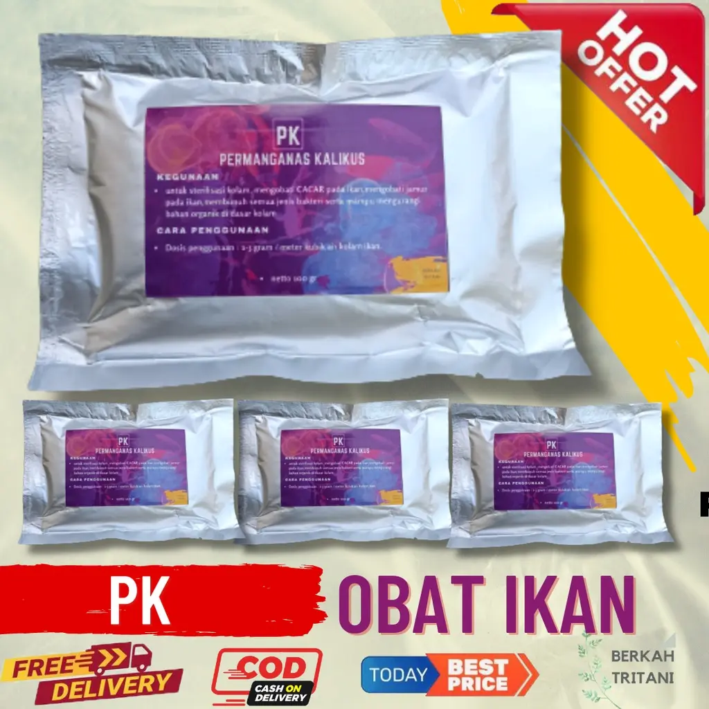 OBAT CACAR Ikan PK Kalium Permanganat 50GR