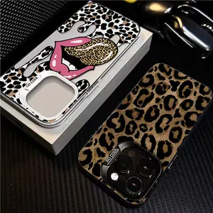 IMD Casing Hp Untuk Samsung A55 A56 A35 A15 A17 A07 A16 A26 A36 A25 A05s Premium Matte Hard Case Untuk Samsung A06 A14 A54 A34 A24 A25 A05 5G SHOCKPROOF Case Aesthetic Motif Leopard print ANTI-FINGERPRINT FULL COVER Handphone Protection