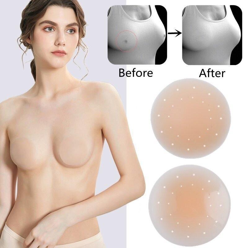 Product Introduction of Self Adhesive Silicone Nipple Cover / Reusable Breast Petals Lift Invisible Pasties Bra /Invisible Nipple Pasties Stickers with Box 48