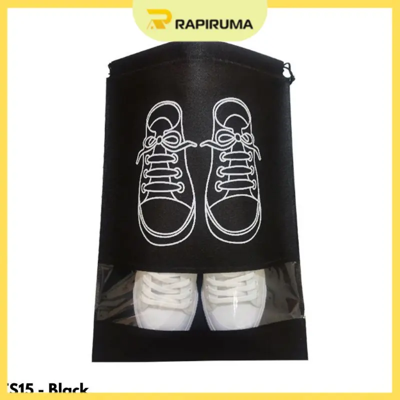 Tas penyimpanan sepatu / Tas Sepatu / tasSponbound Serut Korean Shoe Bag Travel Shoe Pouch Murah Berkualitas Kantong Kanvas 6