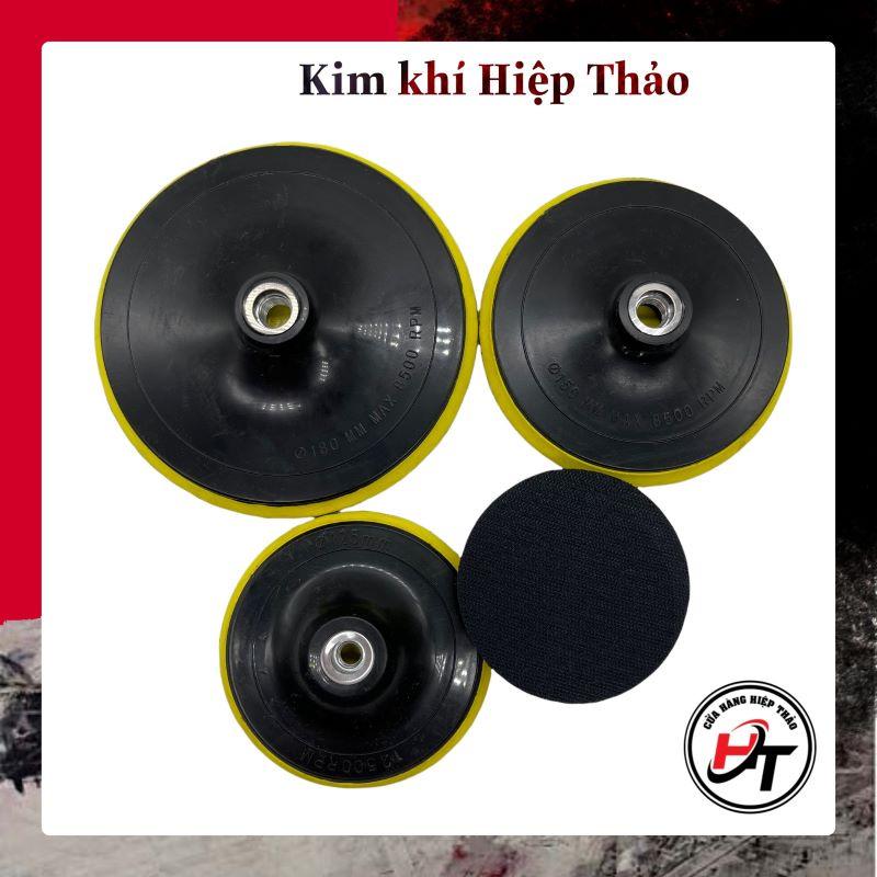 Đĩa chà nhám gỗ đế nhám tròn nhựa đánh bóng tự dính gắn máy khoan mài DE-NHUA